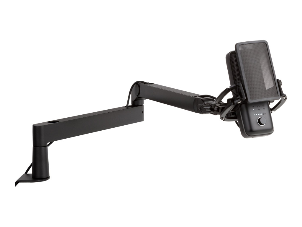 Elgato | Wave Mic Arm | 10AAN9901 | Upper Arm Desk Clearance (160 mm); Lower Arm Desk Clearance (70 mm); Horizontal Reach (740 mm); Vertical Rotation (90 ° up / 60 ° down (elbow); Desk Clamp expandable up to 60 mm | Low Profile