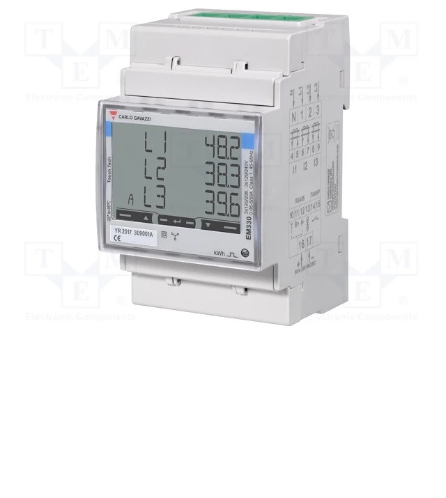 Carlo Gavazzi EM330 Power meter 3f 400V 5A LCD RS485 Modbus port MID certificate | Carlo Gavazzi | Power meter 3f 400V 5A LCD RS485 Modbus port MID certificate | EM330 | 5 A