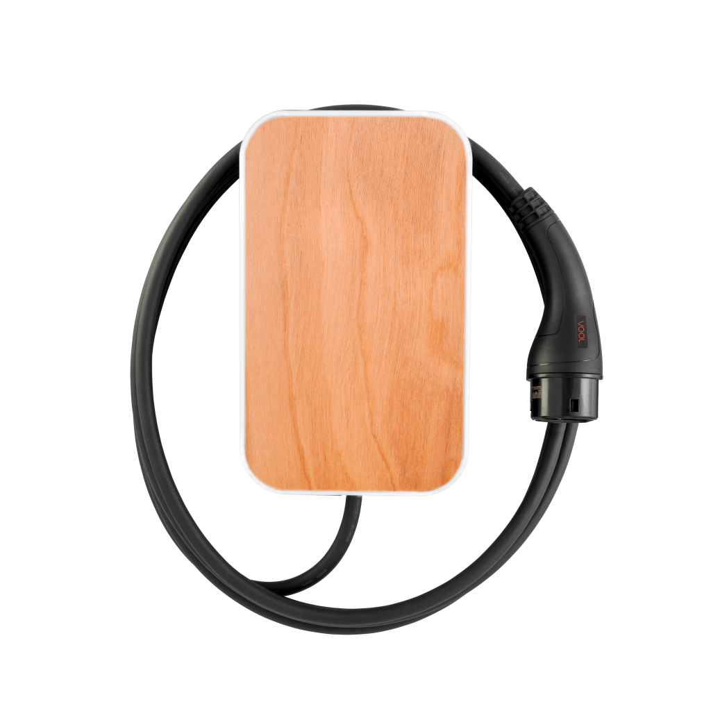 VOOL EV Charger | V22TWGGPL | 22 kW | 4G, Wi-Fi (IEEE 802.11 b/g/n), Ethernet 10/100 | 6.5 m | Wood Grain Light