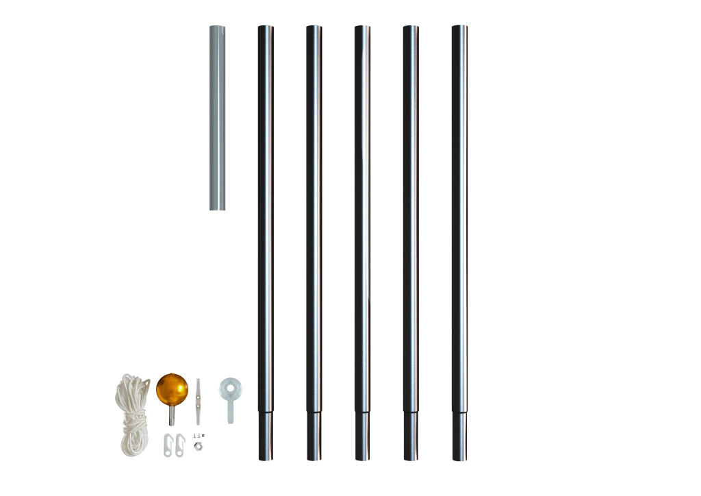 Twinkly Light Tree Pole 6m, Black Aluminum