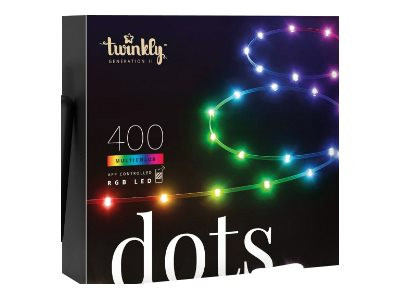 Twinkly Dots Smart LED 400 RGB, 20m, Black wire|Multicolor