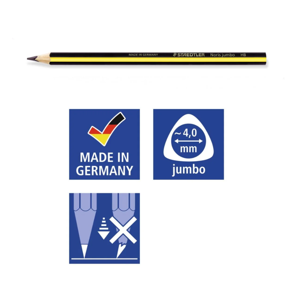 Harilik pliiats STAEDTLER Noris Jumbo 119 HB ergonoomiline teritatud