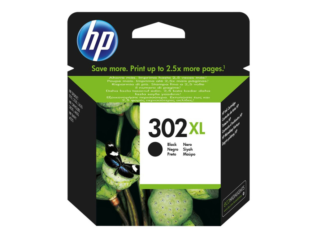 HP 302XL tindikassett must