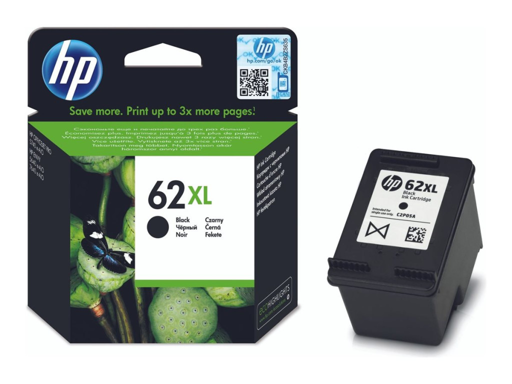 HP 62XL Black Ink Cartridge Blister