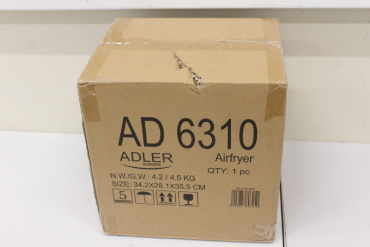 SALE OUT. Adler AD 6310 Airfryer, Capacity 3L, Black | Adler | Airfryer | AD 6310 | Power 2200 W | Capacity 3 L | High-volume hot-air circulation technology | Black | DAMAGED PACKAGING