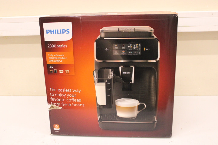 SALE OUT. Philips EP2331/10 Fully automatic Coffee maker, Black | Philips | Coffee maker | EP2331/10 | Pump pressure 15 bar | Built-in milk frother | Automatic | 1500 W | Black | DAMAGED PACKAGING