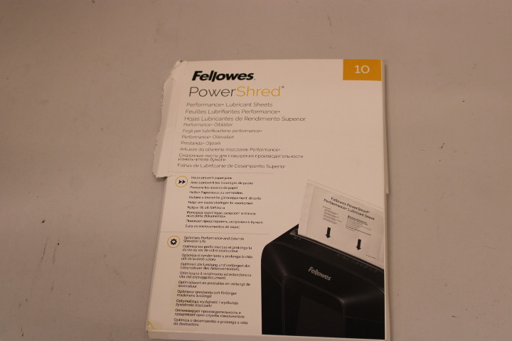 SALE OUT. Fellowes shredder oil sheets 10 pcs. | Shredder oil sheets 10 pcs | 4025601 | DAMAGED PACKAGING | Warranty 24 month(s)