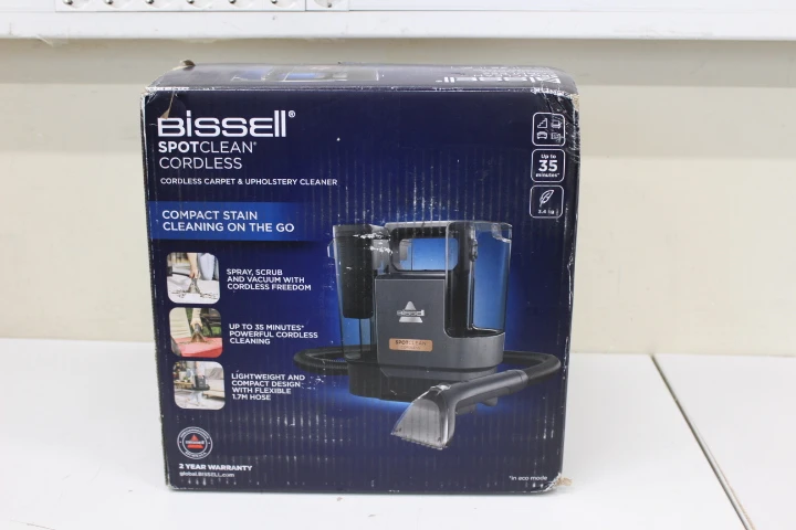 SALE OUT. Bissell SpotClean Cordless EU, Carpet and Upholstery Cleaner | Bissell | SpotClean EU, Carpet and Upholstery Cleaner | 3681N | Cordless operating | Washing function | 25.9 V | Operating time (max) 35 min | Black | Warranty 24 month(s) | DAMAGED PACKAGING, USED, SCRATCHED