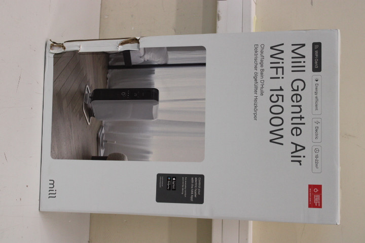 SALE OUT. Mill OIL1500WIFI3 GEN3 Oil Filled Radiator, 1500W, APP+WIFI, white/black | Mill | Heater | OIL1500WIFI3 GEN3 | Oil Filled Radiator | 1500 W | Number of power levels 3 | Suitable for rooms up to 25 m² | White/Black | DAMAGED PACKAGING, SCRATCHES ON SIDE