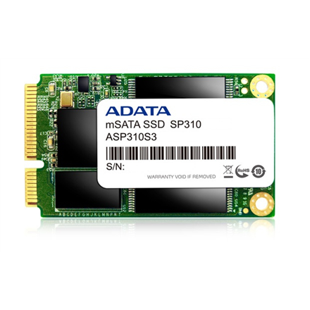 ADATA SP310 128 GB, SSD form factor mSATA, SSD interface mSATA, Write speed 200 MB/s, Read speed 540 MB/s