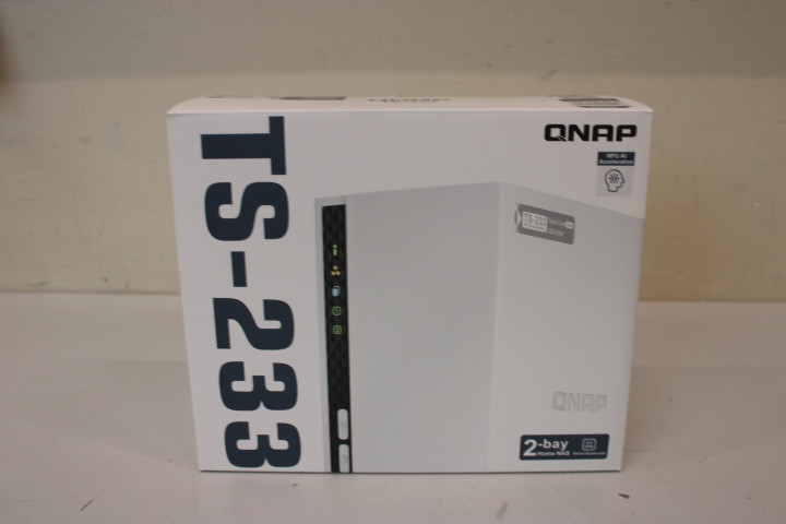 SALE OUT. QNAP 2 bay ARM 4C 2.0GHz , 2 x SATA 6Gb/s 3.5"/2.5", 2GB RAM on-board, 1 x GbE , 1 x USB3.2 Gen1 and 2 x USB2.0 | QNAP | 2-Bay ARM | TS-233 | Up to 2 SATA 6Gb/s, 3Gb/s | ARM 4-core | Cortex-A55 | Processor frequency 2.0 GHz | 2 GB | N/A | USED AS DEMO