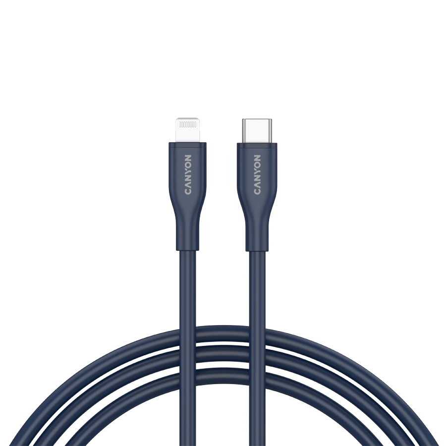 CANYON cable CLNM60 C-L 60W MFI 1m Silicon Blue