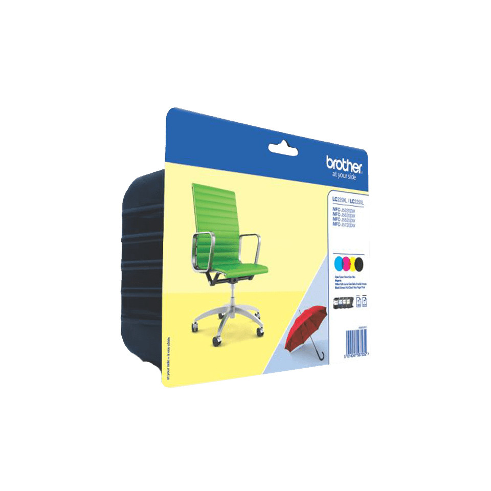 Brother LC229XLVALBP | Ink Cartridge | Black, Cyan, Magenta, Yellow