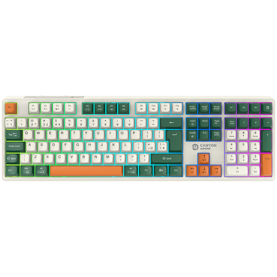 CANYON keyboard Shadder GKW-11 Mech RGB UK/US Wireless White