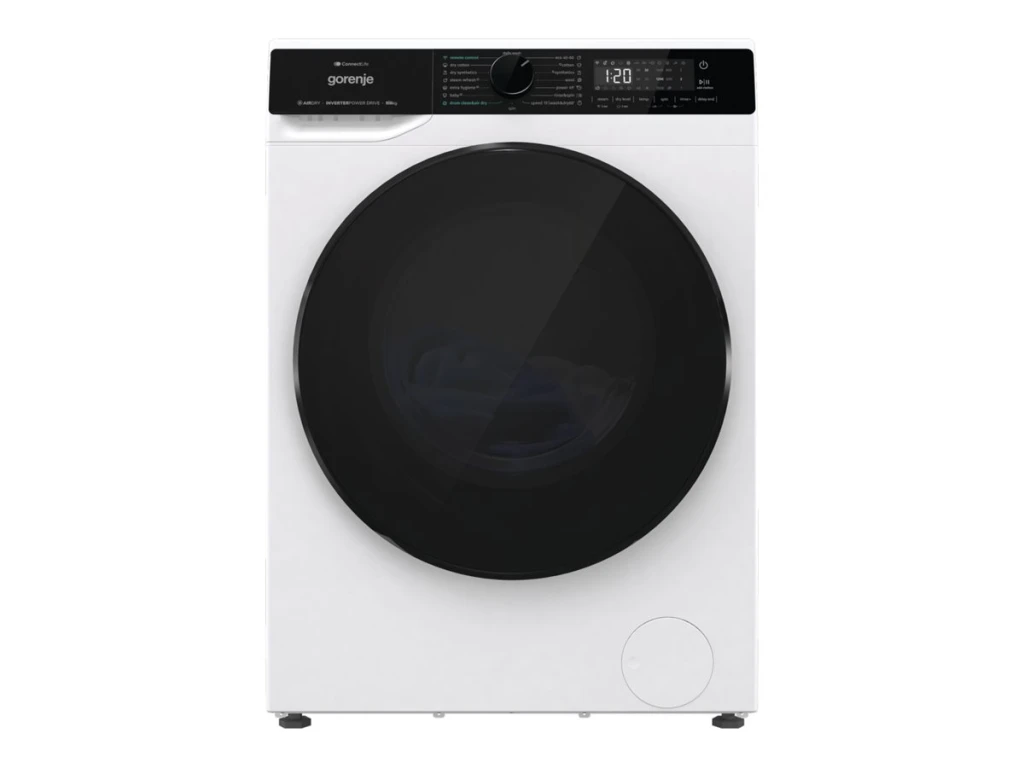 Gorenje Washing Machine with Dryer | WD2PA964ADW | Energy efficiency class A/D | Front loading | Washing capacity 9 kg | 1400 RPM | Depth 55 cm | Width 60 cm | Display | LED | Drying system | Drying capacity 6 kg | Steam function | Wi-Fi | White