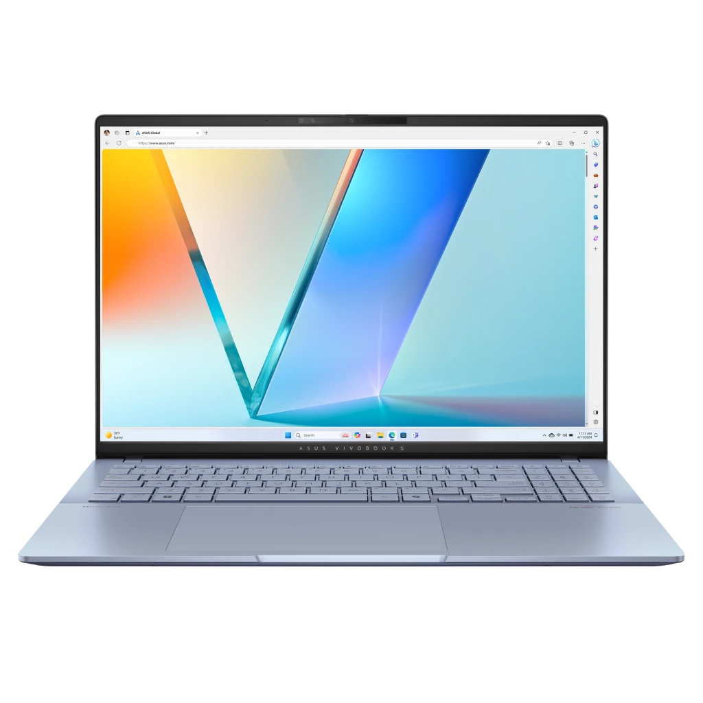 Asus Vivobook S 16 S5606CA-RI069W | Mist Blue | 16 " | OLED | 3K | 2880 x 1800 pixels | Intel Core Ultra 7 | 255H | 16 GB | LPDDR5X | Solid-state drive capacity 1000 GB | Intel Arc Graphics | Windows 11 Home | 802.11be | Bluetooth version 5.4 | Keyboard language English | Keyboard backlit | Warranty 24 month(s)
