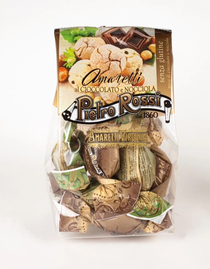 Küpsised PIETRO ROSSI Soft Amaretti, sarapuupähklite ja tumeda šokolaadiga,180g