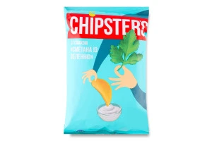 Kartulikrõpsud CHIPSTER'S, hapukoore ja ürditega, 120g