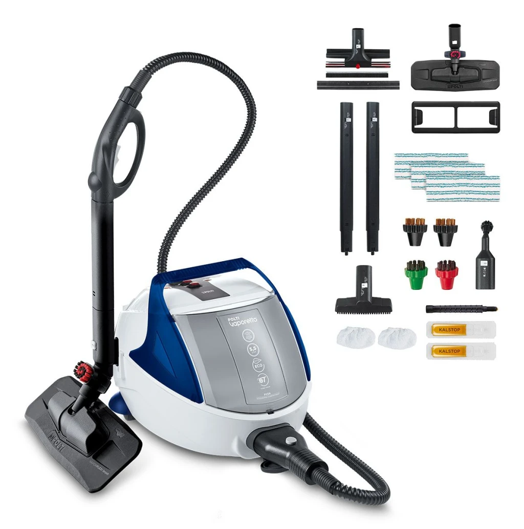 Polti | Steam cleaner | PTEU0313 Vaporetto Pro 100 Eco Power | Power 1900 W | Steam pressure 5.5 bar | Water tank capacity 2 L | White/Blue