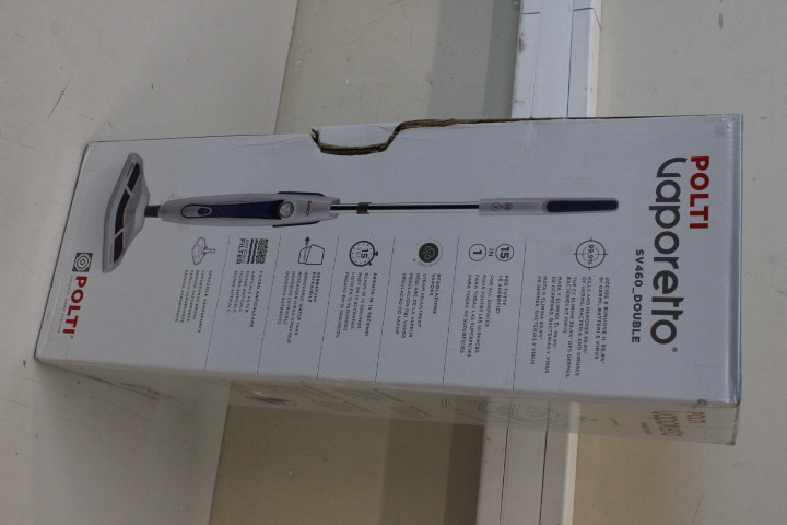 SALE OUT. Polti PTEU0296 VAPORETTO SV460_DOUBLE 2 in1 steam mop, White/Blue | Polti | Steam mop | PTEU0296 Vaporetto SV460 Double | Power 1500 W | Steam pressure Not Applicable bar | Water tank capacity 0.3 L | White/Blue | DAMAGED PACKAGING, SCRATCHES ON HANDLE