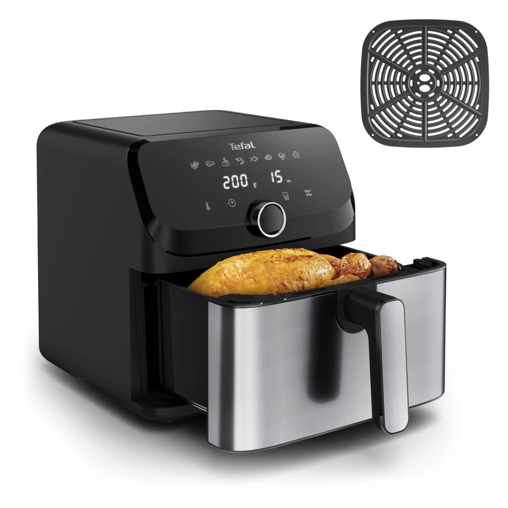 Tefal Easy Fry Mega EY855D10 fritüür Üksik 7,5 l Eraldiseisev 2020 W Kuumaõhu fritüür Must, Roostevaba teras
