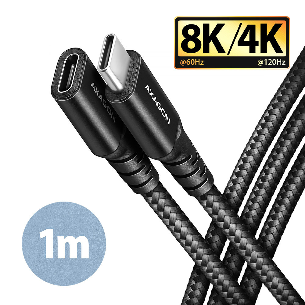 AXAGON Extension USB 20Gbps cable, 1 m | BUCM32-CF10AB | USB-C to USB-C