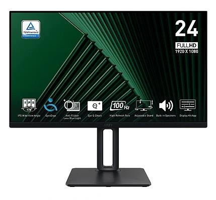 LCD Monitor|MSI|PRO MP245PG|23.8"|Business|Panel IPS|1920x1080|16:9|100Hz|Matte|1 ms|Swivel|Pivot|Height adjustable|Tilt|Colour Black|PROMP245PG
