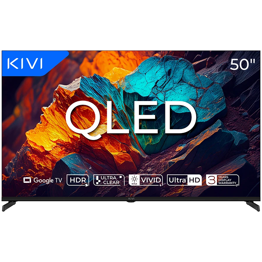 TV KIVI 50U720QB 50'' QLED 4K Google TV, Dolby Audio, Max Vivid, HDMI 2.1