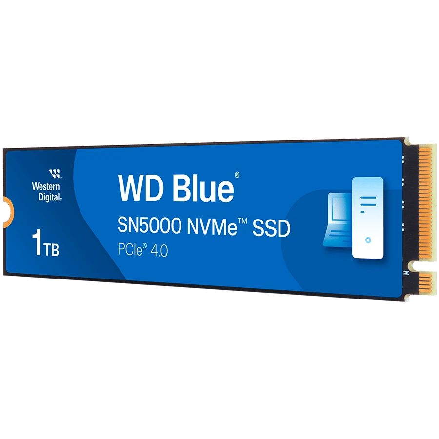 SSD WD Blue SN5000 NVMe (M.2 2280, 1TB, PCIe Gen4 16GT/s, up to 4 Lanes)