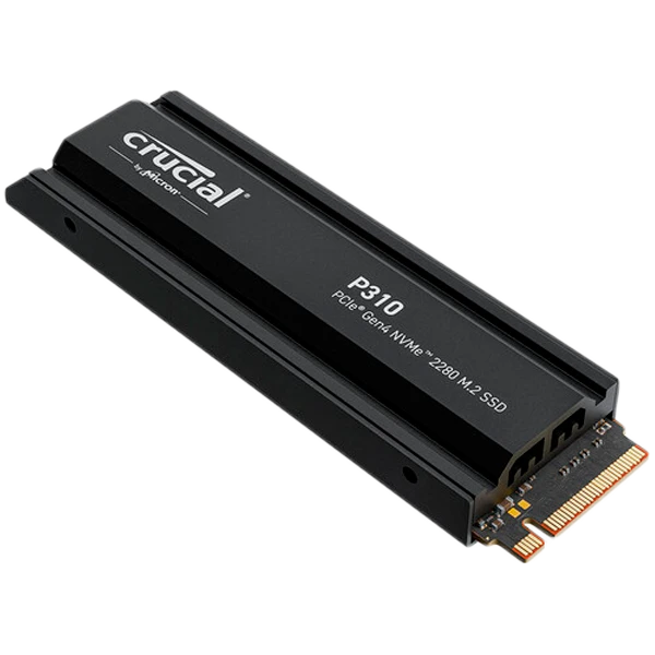 Crucial P310 1TB PCIe Gen4 2280 NVMe M.2 SSD with heatsink