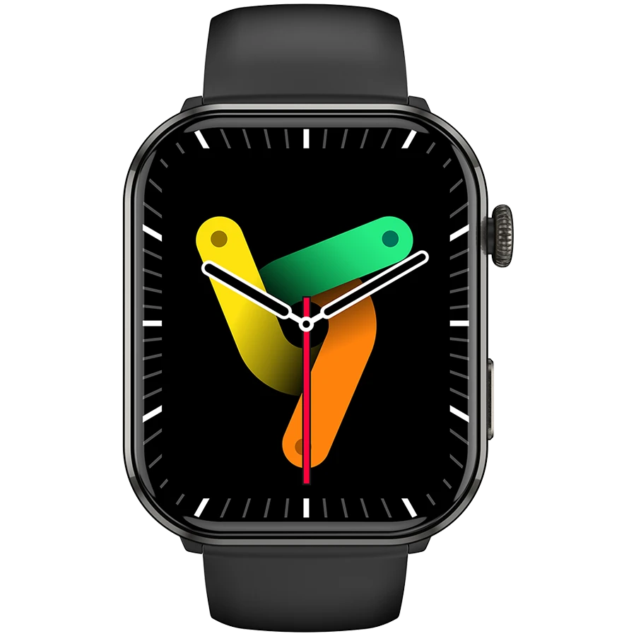 Blackview R60, 1.96-inch Amoled 410x502, 800mAh Battery, 24-hour SpO2 Detection + Heart Rate Monitoring, Calls and SMS notification, Compass, IP68, Black