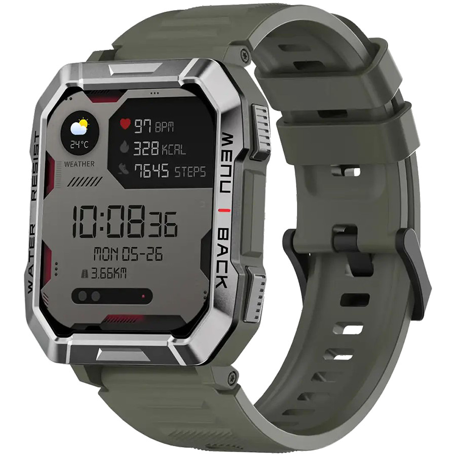 Blackview W60 2.01" HD,900mAh Battery, LED Flashlight & Compass Function, 24-hour SpO2 Detection + Heart Rate Monitoring, Monitor Sleep status, Calls and SMS notification, Green