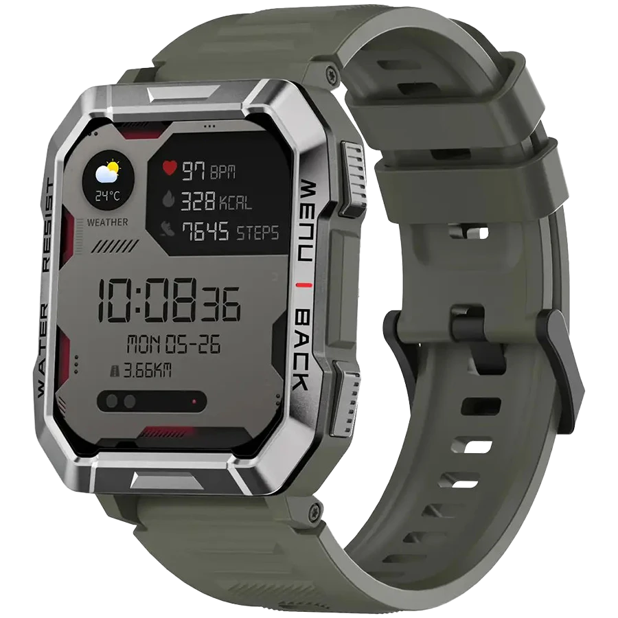 Blackview W60 2.01" HD,900mAh Battery, LED Flashlight & Compass Function, 24-hour SpO2 Detection + Heart Rate Monitoring, Monitor Sleep status, Calls and SMS notification, Green