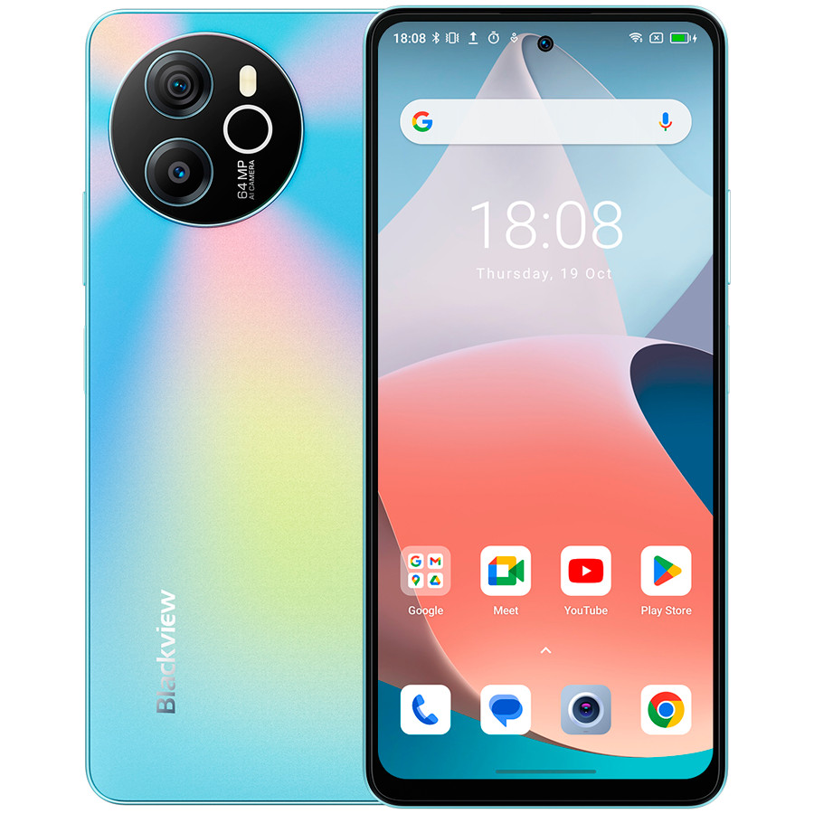 Blackview Shark 9 6.67-inch HD+IPS,720*1604 Resolution, 90Hz Refresh Rate,85% Screen-to-body Ratio, 8 GB RAM & 256GB ROM, LPDDR4X+ UFS2.2, DokeOS 4.0 Based on Android 14, 5000mAh; 18W Fast Charging, 4G, 5G Band, Blue