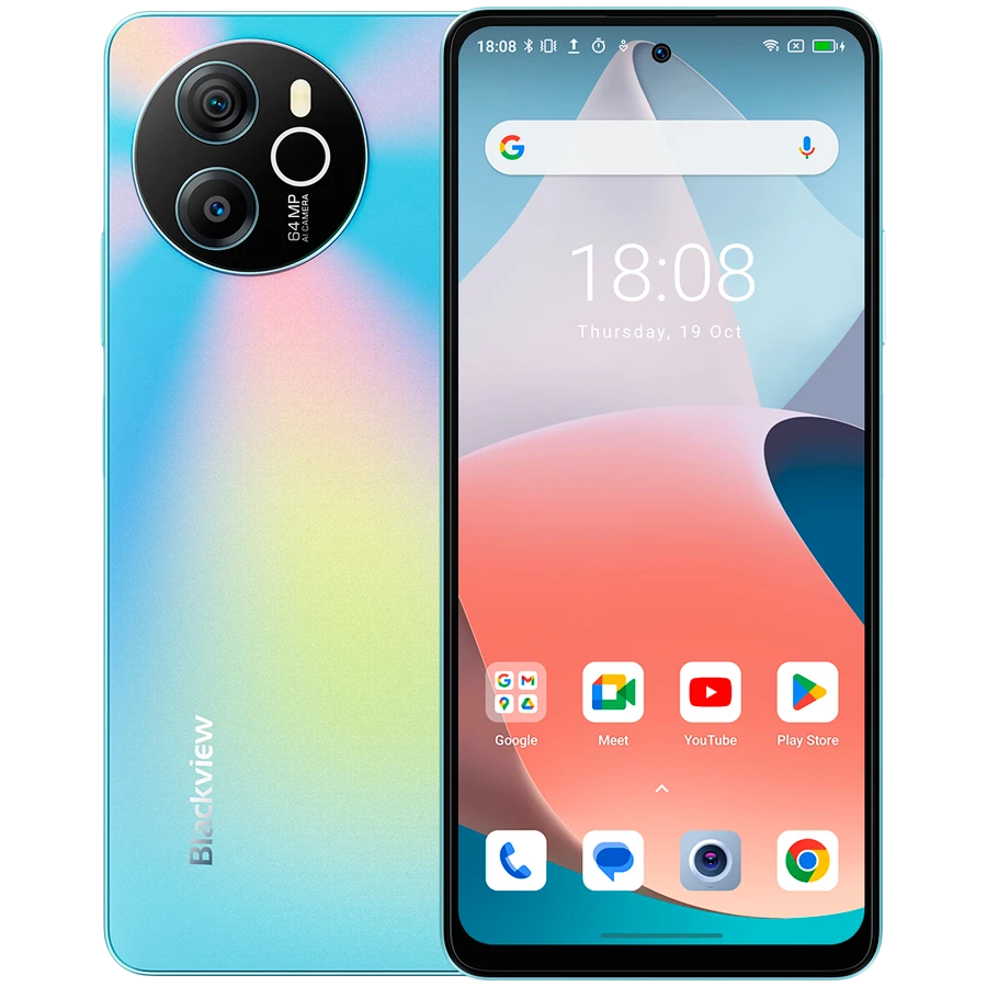 Blackview Shark 9 6.67-inch HD+IPS,720*1604 Resolution, 90Hz Refresh Rate,85% Screen-to-body Ratio, 8 GB RAM & 256GB ROM, LPDDR4X+ UFS2.2, DokeOS 4.0 Based on Android 14, 5000mAh; 18W Fast Charging, 4G, 5G Band, Blue