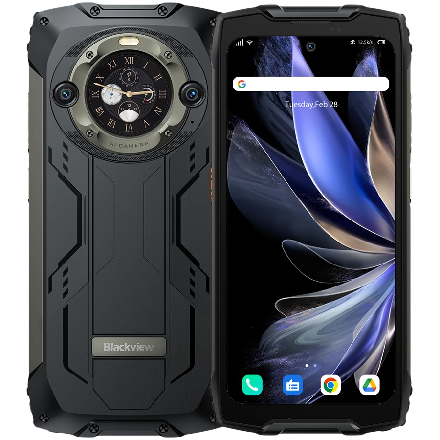 Blackview BV9300Pro 6.7" FHD+ 120Hz GORILLA GLASS 5, 12GB+256GB, Helio G99, 15080mAh+33W, 100LM Flashlight CAM 64MP+32MP IP68/IP69K Waterproof NFC Fingerprint Android 13, Black