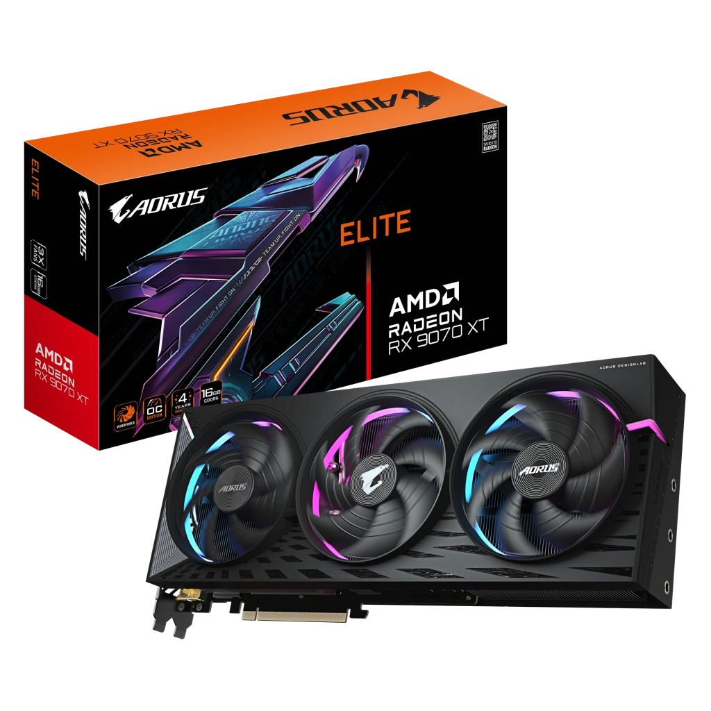 Gigabyte | AORUS Radeon RX 9070 XT ELITE 16G | AMD | 16 GB | Radeon RX 9070 XT | HDMI ports quantity 1 | PCI-E 5.0
