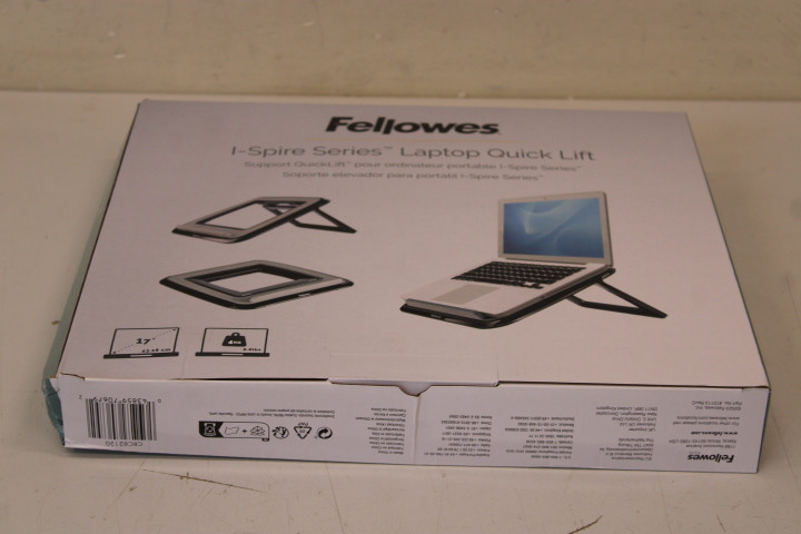 SALE OUT. Fellowes Quick Lift I-Spire laptop stand - black | Fellowes | Laptop Stand | Quick Lift I-Spire | DAMAGED PACKAGING | Black | 320 x 42 x 286 mm