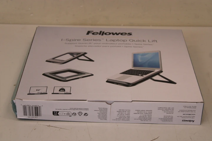 SALE OUT. Fellowes Quick Lift I-Spire laptop stand - black | Fellowes | Laptop Stand | Quick Lift I-Spire | DAMAGED PACKAGING | Black | 320 x 42 x 286 mm