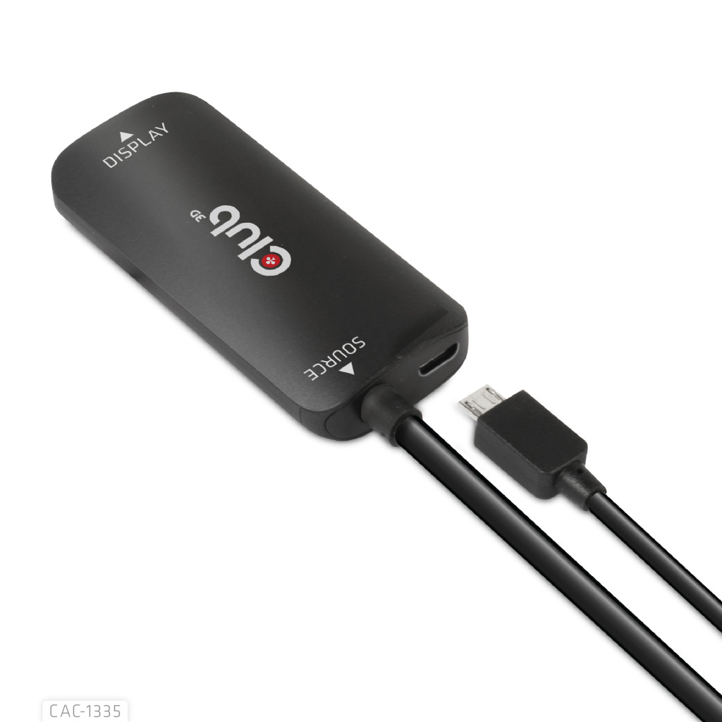 CLUB 3D HDMI+ mUSB to DP Active Adapter