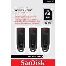 MEMORY DRIVE FLASH USB3 64GB/3PK SDCZ48-064G-G46T SANDISK
