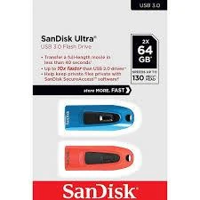 MEMORY DRIVE FLASH USB3 64GB/2PK SDCZ48-064G-G46BR2 SANDISK