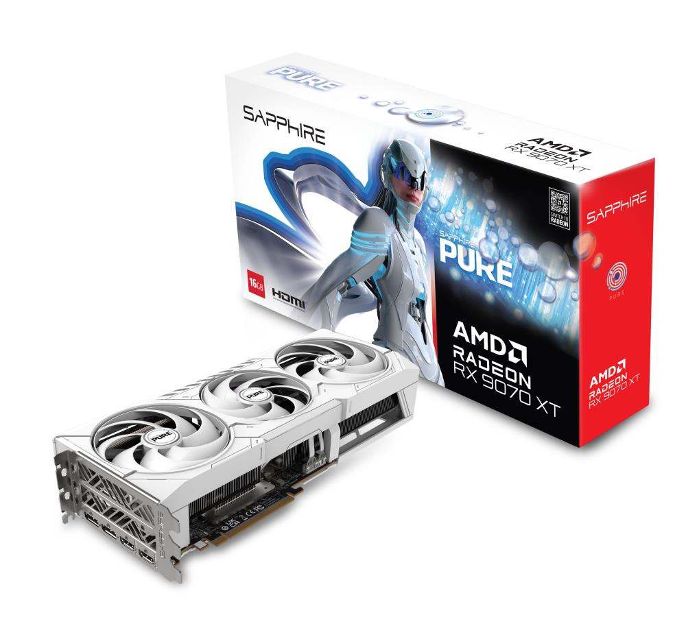 Graphics Card|SAPPHIRE|AMD Radeon RX 9070 XT|16 GB|GDDR6|256 bit|PCIE 5.0 16x|GPU 2460 MHz|Triple slot Fansink|2xHDMI|2xDisplayPort|11348-02-20G