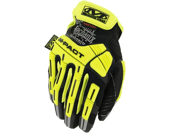 SourcingHi-Viz M-Pact E5 Fluorescent Yellow Large TPR Work Gloves - ANSI A5 Cut ResistanceSMP-C91-010