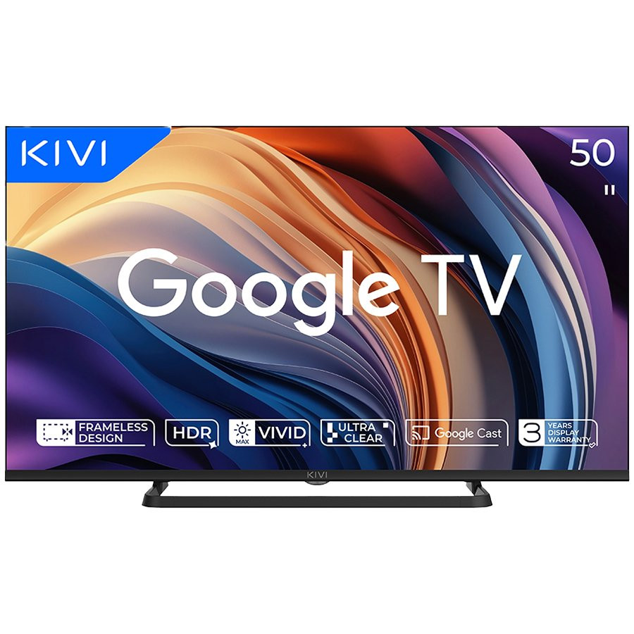 TV KIVI 50U710QB 50'' LED 4K Google TV, Dolby Audio, Max Vivid, HDMI 2.1