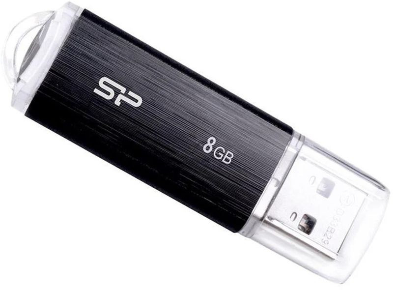 Silicon Power Mälupulk Ultima U02 8 GB, USB 2.0, Must