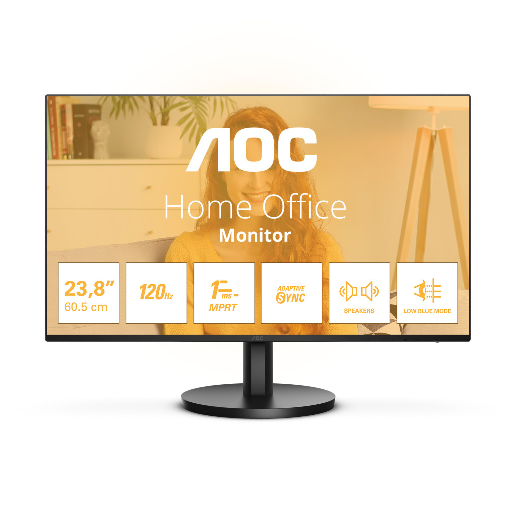 AOC B3 24B3QA2 PC lamekuvar 60,5 cm (23.8") 1920 x 1080 pikslit Full HD LED Must