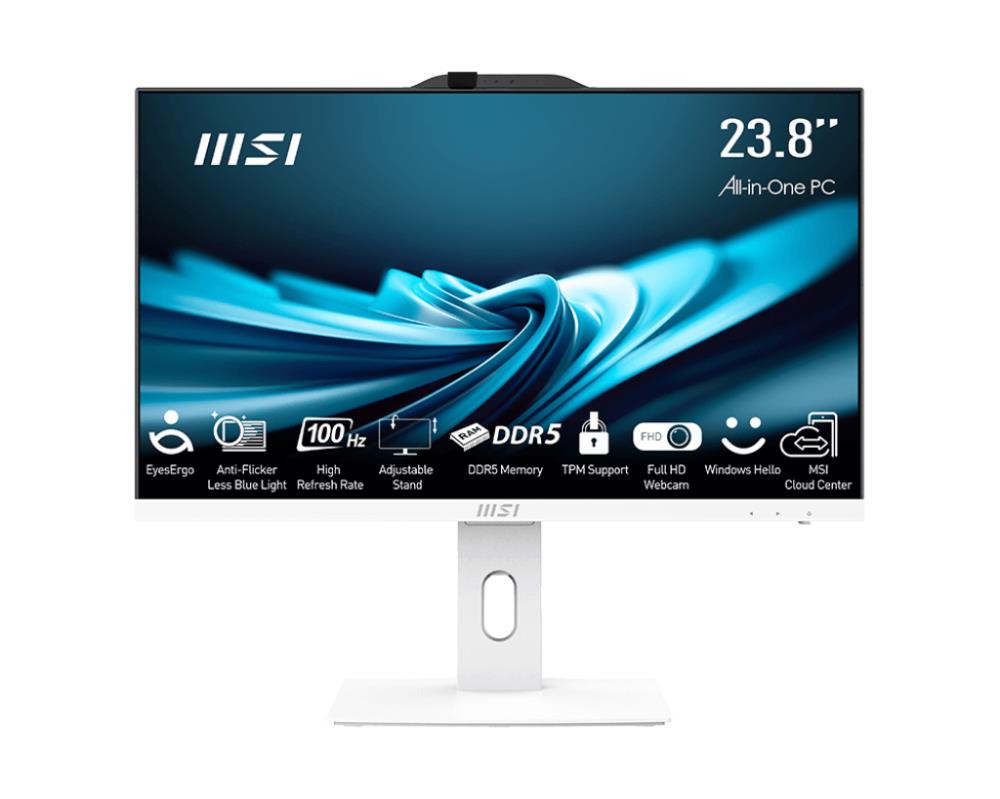Monoblock PC|MSI|PRO|AP241P 14M|Business|All in One|CPU Core i5|i5-14400|2500 MHz|Screen 23.8"|RAM 16GB|DDR5|5600 MHz|SSD 512GB|Graphics card Intel UHD Graphics|Integrated|Windows 11 Pro|Colour White|PROAP242P14M-691EU
