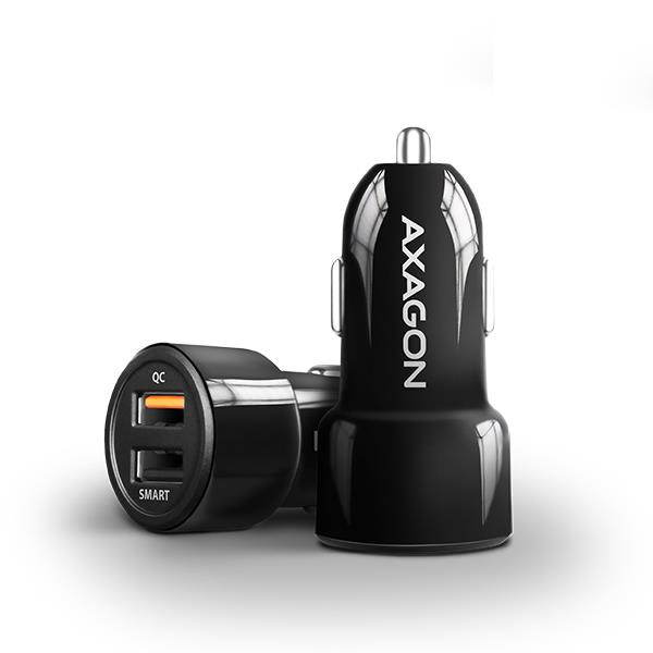 Axagon PWC-QC5 mobiilseadme laadija Mobiiltelefon, Nutitelefon, Tahvel, Universaalne Must Sigaretisüütaja Kiirlaadimine Automaatne
