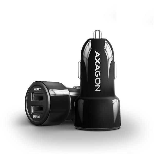 Axagon PWC-5V5 mobiilseadme laadija Mobiiltelefon, Nutitelefon, Tahvel, Universaalne Must Sigaretisüütaja Kiirlaadimine Automaatne